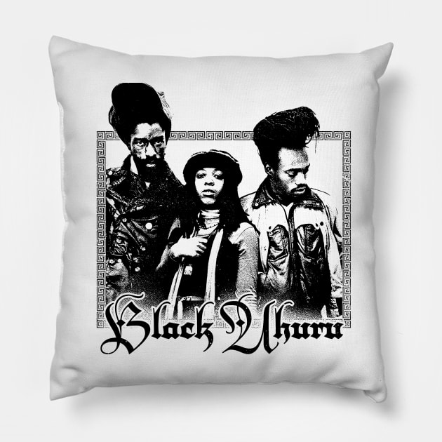 Black Uhuru Pillow by DankFutura