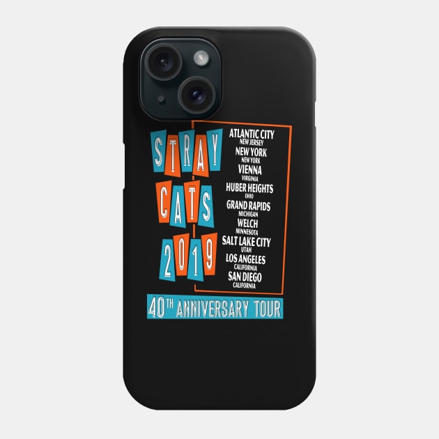 text lyric 40 anniversary tour cats band Phone Case by Mckenna Paucek