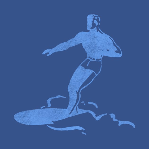 Retro Surfer Dude (Distressed Graphic Version) by vokoban