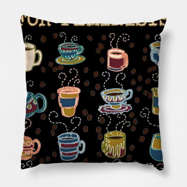 Coffee for Feminists Pillow by WordWind