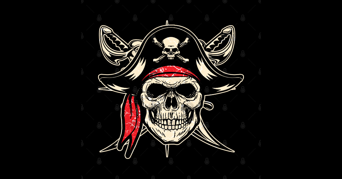 Pirate Skull - Pirate Skull - Sticker | TeePublic