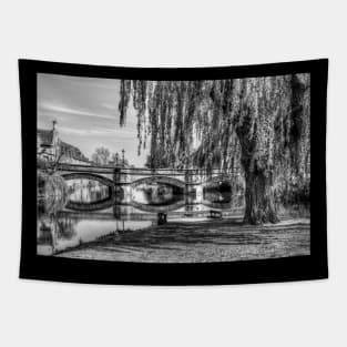 Stamford Town Bridge, Black And White Tapestry