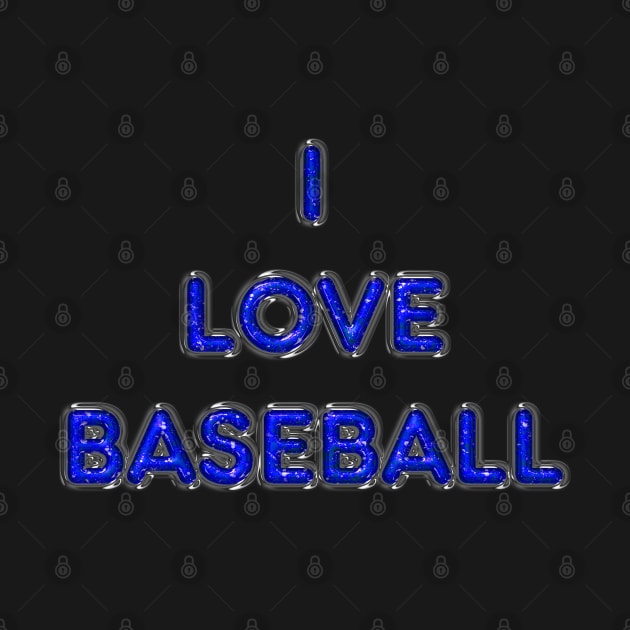 I Love Baseball - Blue by The Black Panther