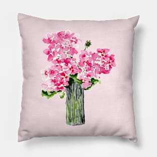 Pink Flowers Vase Pillow