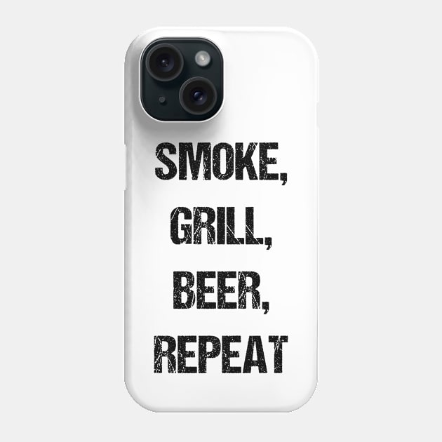 Smoke, Grill, Beer, Repeat BBQ Phone Case by nickmelia18