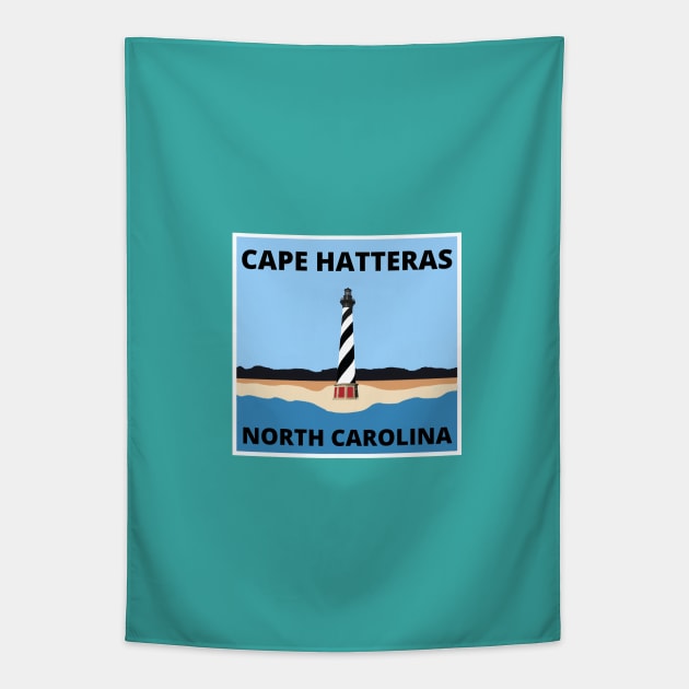 Cape Hatteras Lighthouse Beach Tapestry by Trent Tides