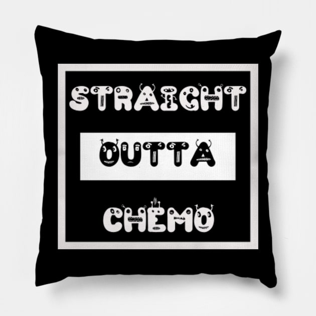 Straight Outta Chemo Cancer Survivor Pillow by familycuteycom