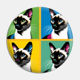 Javanese Cat Pop Art - Cat Lovers Pin