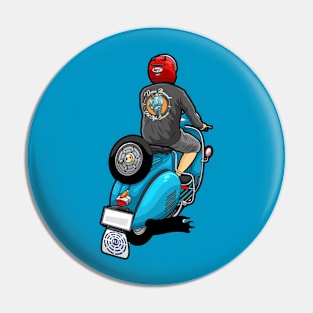 Blue Vespa Pin