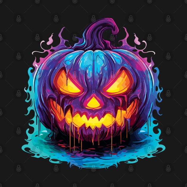 Holographic Halloween Creepy Pumpkin by PaulJus