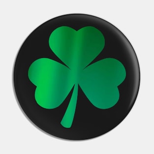 St Patricks Day, Green Metallic 3 Leaf Clover Pin