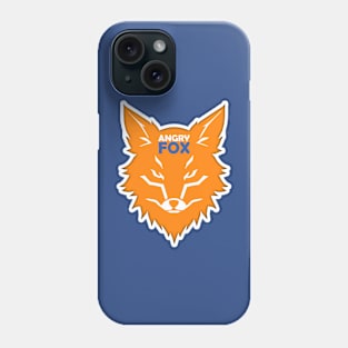 angry fox graphic tshirt design by ironpalette Phone Case