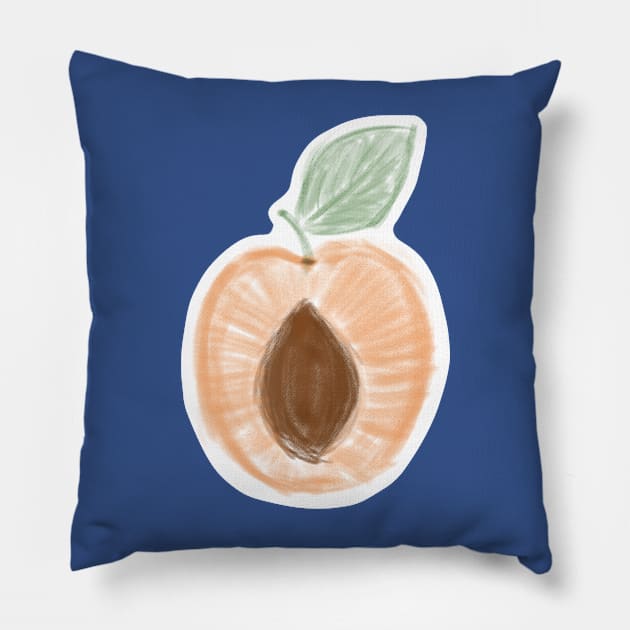 Sunny Apricot Pillow by ValeriePodolska