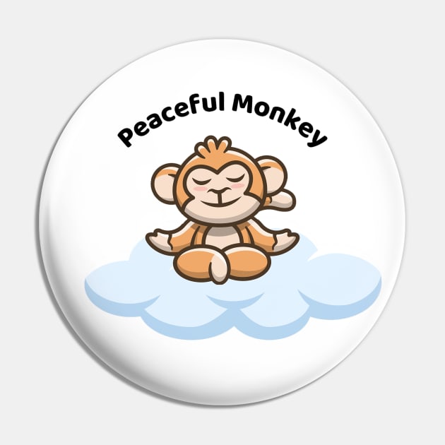 Peaceful Monkey Pin by JojoCraft