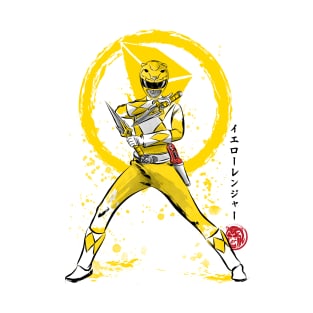 Yelow Ranger sumi e T-Shirt