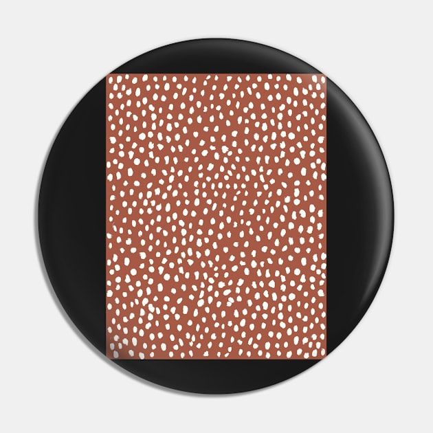 Rust Dalmatian Print Mask Pin by cait-shaw