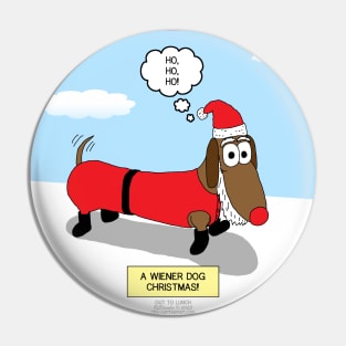 A Wiener Dog Christmas Pin