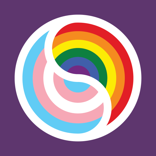 Gay Trans Yin Yang Logo by sparklellama