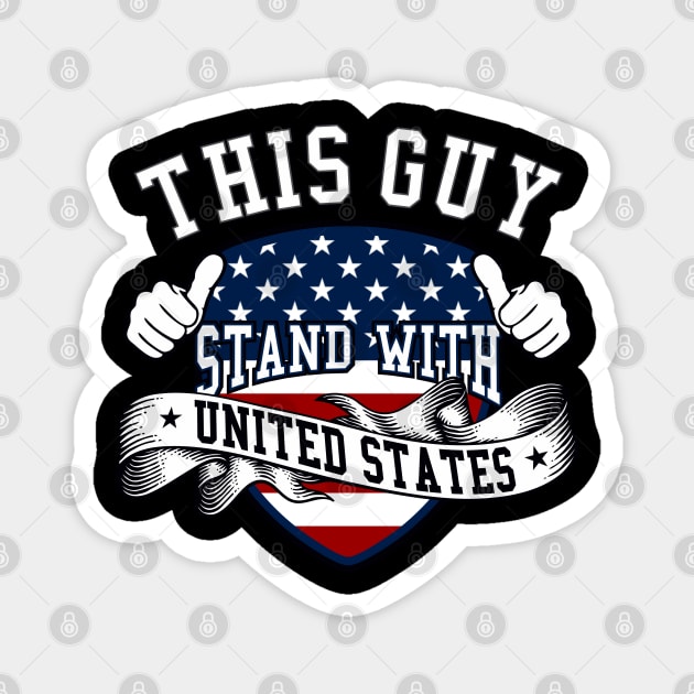 THIS GUY STAND WITH USA | AO-SPORTS | 2 SIDED Magnet by VISUALUV