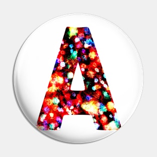 Letter A colored dots Pin