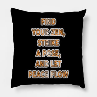 Namaste Zen: Finding Inner Peace with Yoga Day Typography Pillow