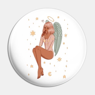 Thinking Angel Pin