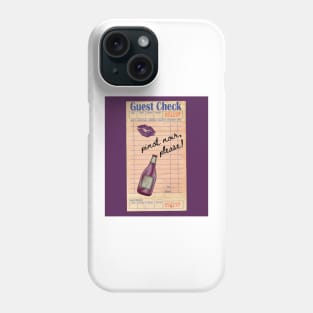 Pinot Noir Y2k Pink Guest Check Print Phone Case