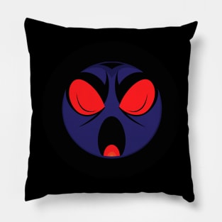 Scary halloween toon creature face Pillow