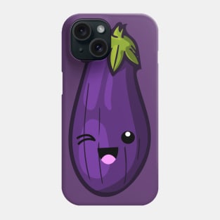 Kawaii Eggplant Phone Case