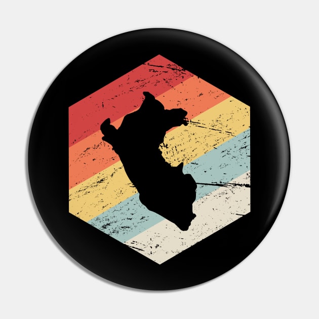 Retro Country Of Peru Pin by MeatMan