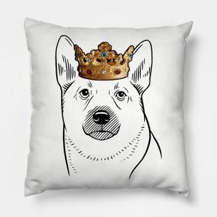 Norwegian Buhund Dog King Queen Wearing Crown Pillow