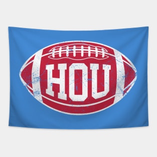 HOU Retro Football - Light Blue Tapestry