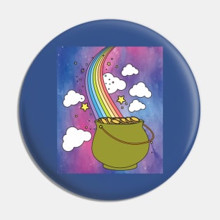 Rainbow With Boiler Pot Full Of Gold Pin