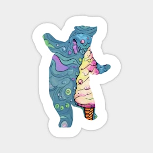 ice cream bear art gift Magnet