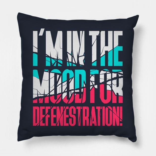 Defenestration Mood Pillow by HonestDad