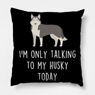 Husky Talking To Pillow