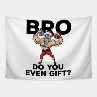 Workout Lifting Lifter Santa Claus Gym Christmas Fitness Tapestry