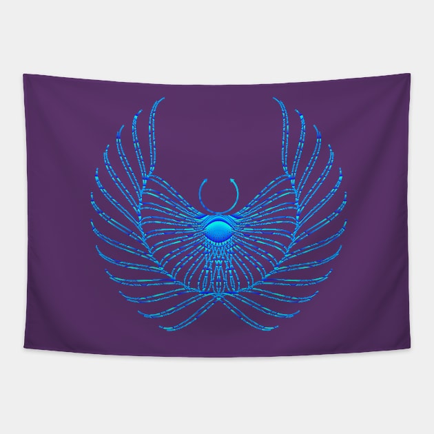 blue phenix Tapestry by poupoune