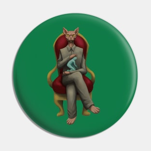 Evil cat, the villain Pin