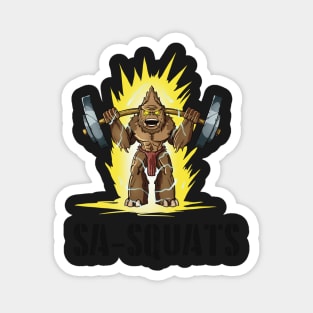 Sasquatch Squats (Sa-Squats)(Black Text Variant) Magnet