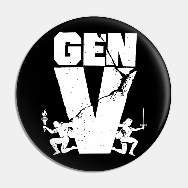 Gen V Fan Logo White Pin by Vault Emporium