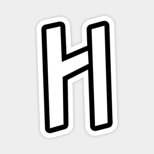 H – Greek Mythology - White Letter H Magnet