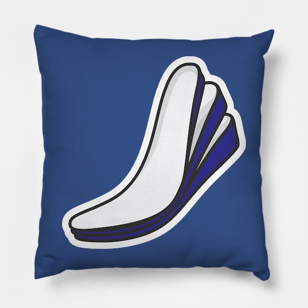 Three-Layered Shoes Arch Support Insoles Sticker vector illustration. Fashion object icon concept. Comfortable shoe arch support insole sticker design icon with shadow. Pillow by AlviStudio