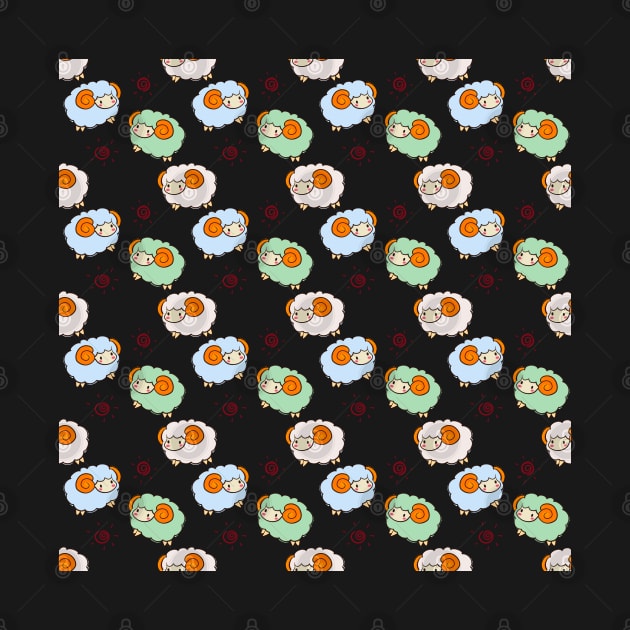 Sheep Fabric Seamless Pattern by MarjanShop