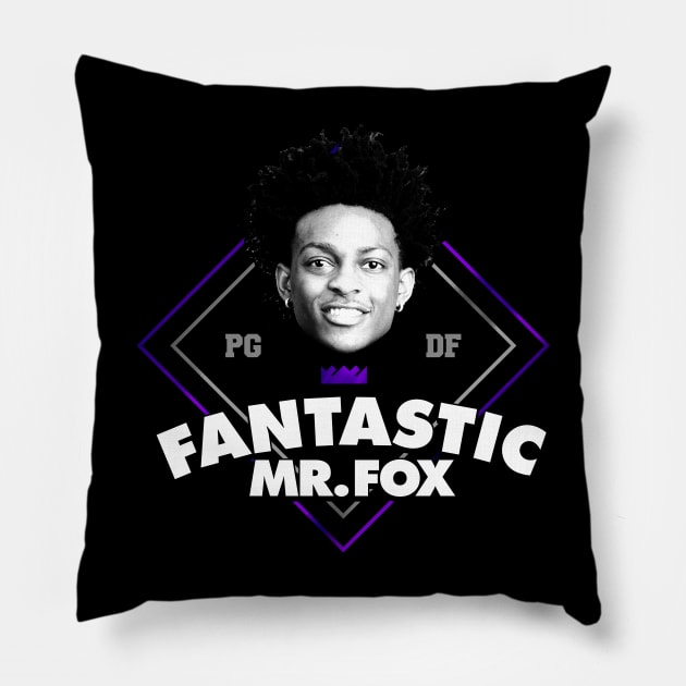 Fantastic Mr. De'Aaron Fox Pillow by huckblade