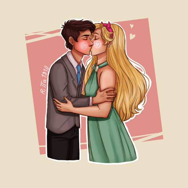 Star and Marco first kiss by ritta1310