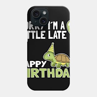 Funny Cute Turtle Birthday Gift Child Bday Present for Kids Phone Case