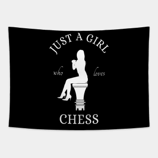 Just A Girl Who Loves Chess Tapestry