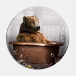 Bear in a Bathtub Pin