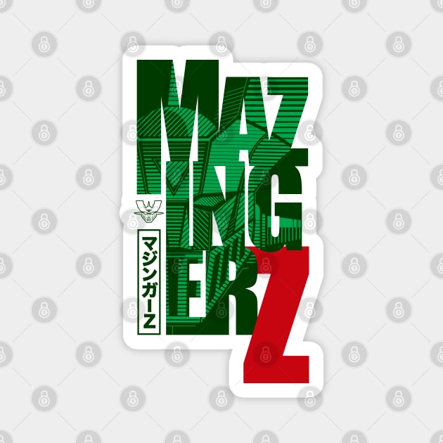 168 Mazinger Z Font Magnet by Yexart